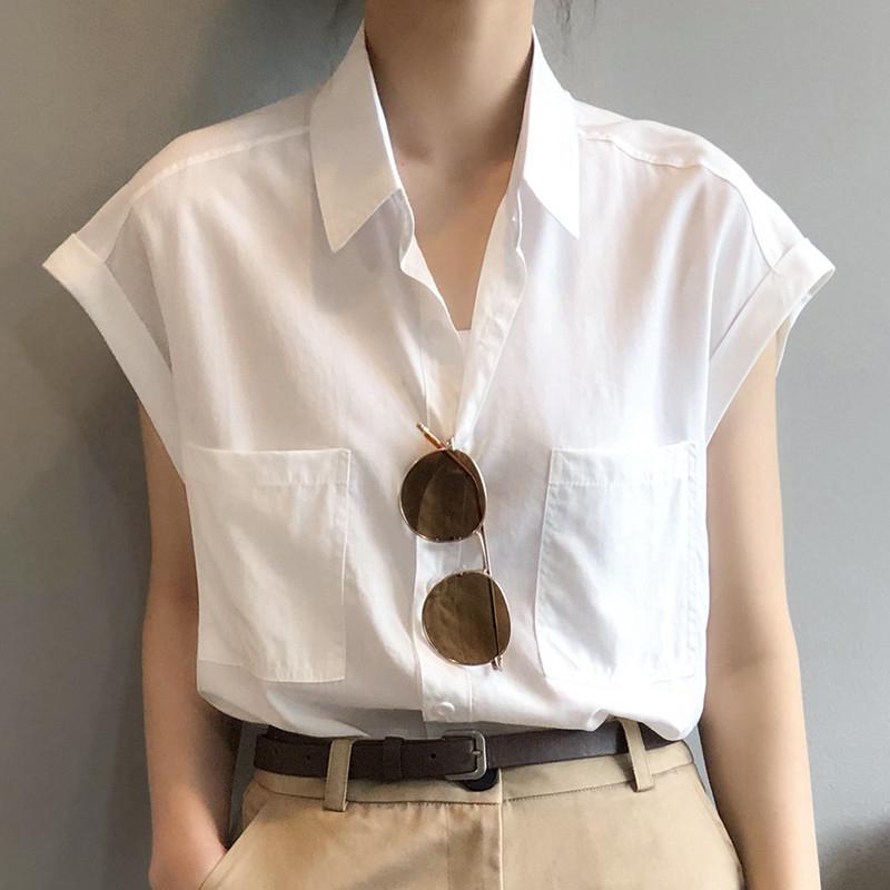 Áo Sơ Mi Nữ Tay Ngắn Form Rộng Dáng Dài Hai Túi Cổ Bẻ Thời Trang JayS TOP NU 075 - Nâu