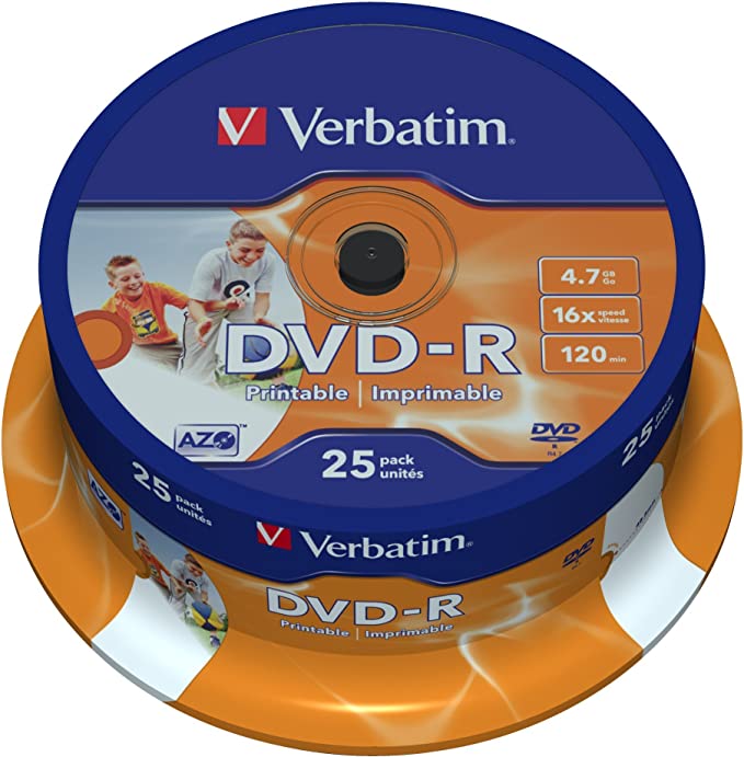 Đĩa dvd trắng Đĩa trắng DVD Verbatim bánh xe 1 lốc 25 cái - HT - HÀNG CHÍNH HÃNG