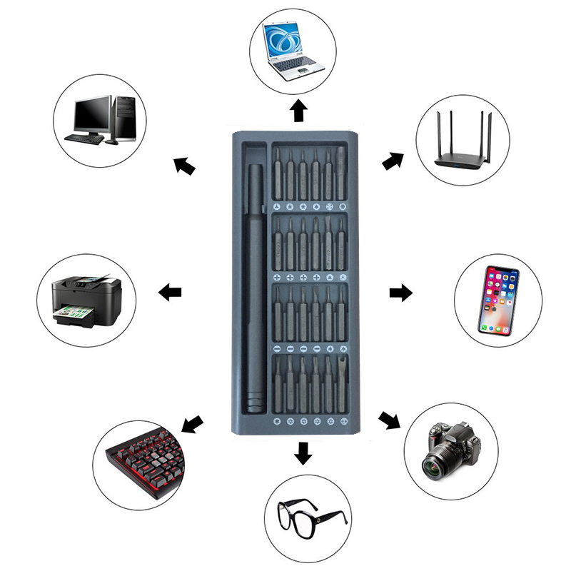Bộ tua vít bỏ túi đa năng hộp nhôm cao cấp HMTVCR25
