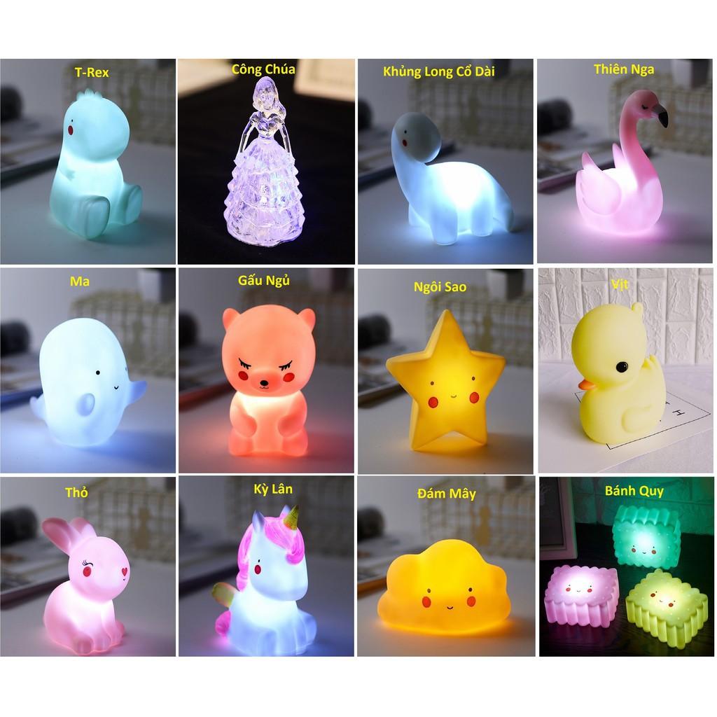 Đèn ngủ silicon cho bé trang trí phòng ngủ chạy bằng pin