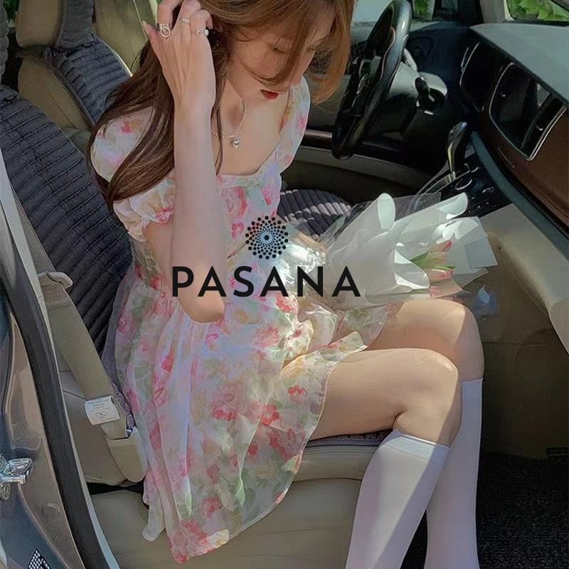 Váy nữ đầm vintage hoa cao cấp hot girl dịu dàng siêu cổ tích Pháp Pasana0004v