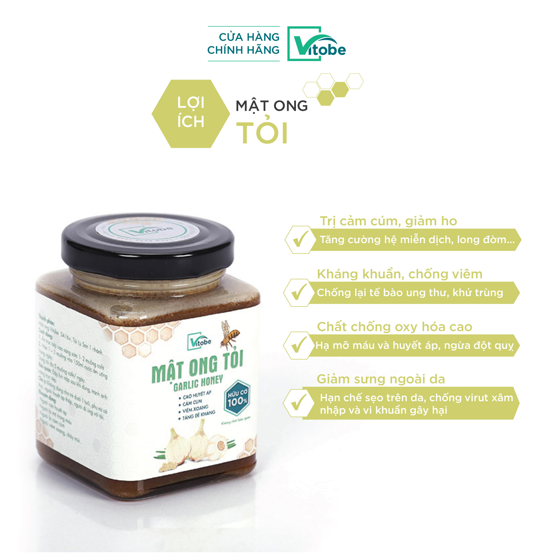 Mật Ong Tỏi & Mật Dịch Ong - Mật Ong Trị Cảm Cúm, Giảm Ho - Mật Ong Trị Đau Thắt Dạ Dày