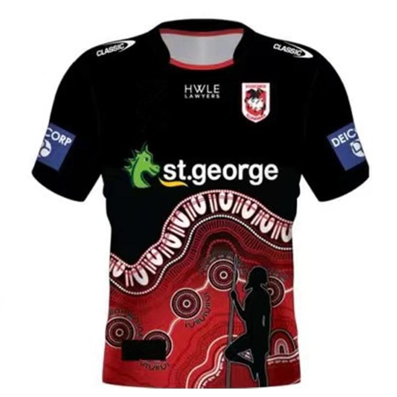 2023 St George Illawarra Dragons Home / Anzac / Bản địa / Singlet Rugby Jersey - Mens Kích thước: S -5XL Color: 2023 Home Size: XXL
