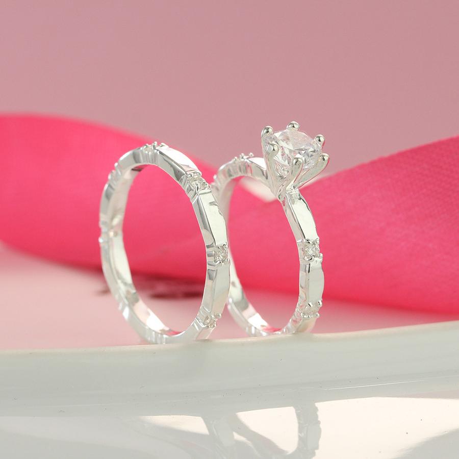 Nhẫn bạc cặp bạn thân nhẫn bạc đôi nữ đẹp giá rẻ ND0229