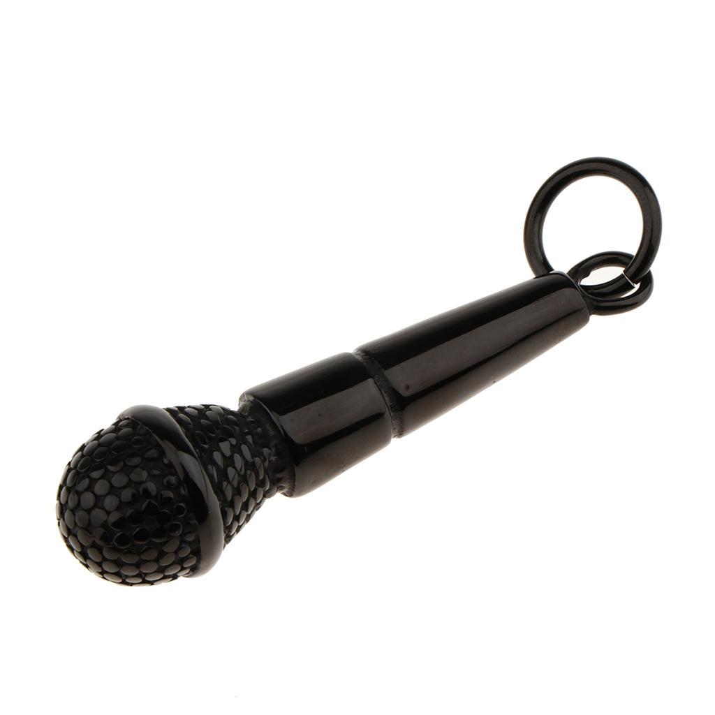 Jewelers Microphone Music Singer Pendant Charms Mens Hip Hop Rapper Pendant