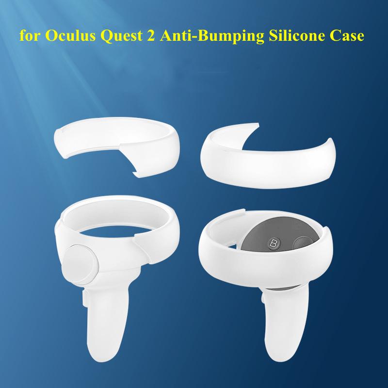 Vỏ vòng bảo vệ cho Oculus Quest 2 Bộ điều khiển Tay cầm Tay cầm chống cháy silicon cho Oculus Quest 2 Phụ kiện Màu sắc: trong suốt