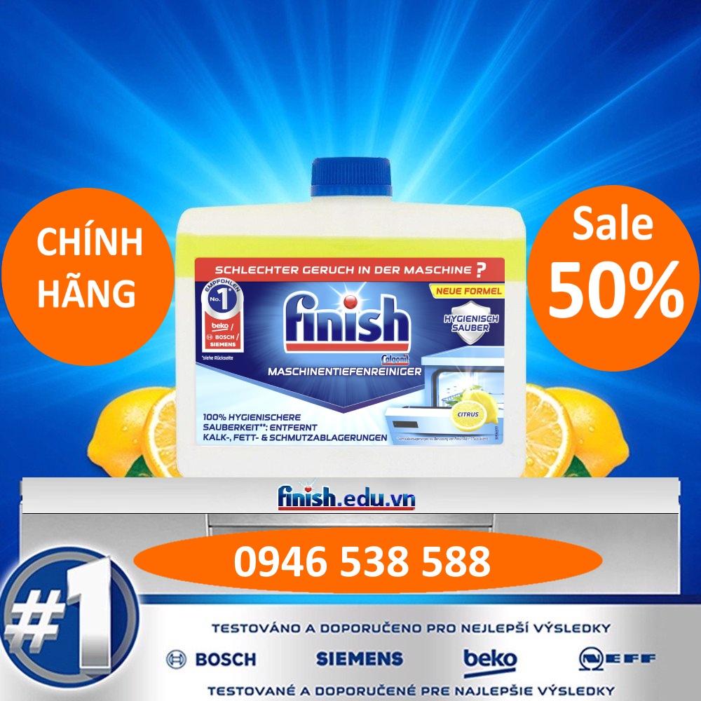 Nước vệ sinh máy rửa bát Finish 250ml , Dung dịch tẩy rửa vệ sinh cặn canxi dầu mỡ Finish cho máy
