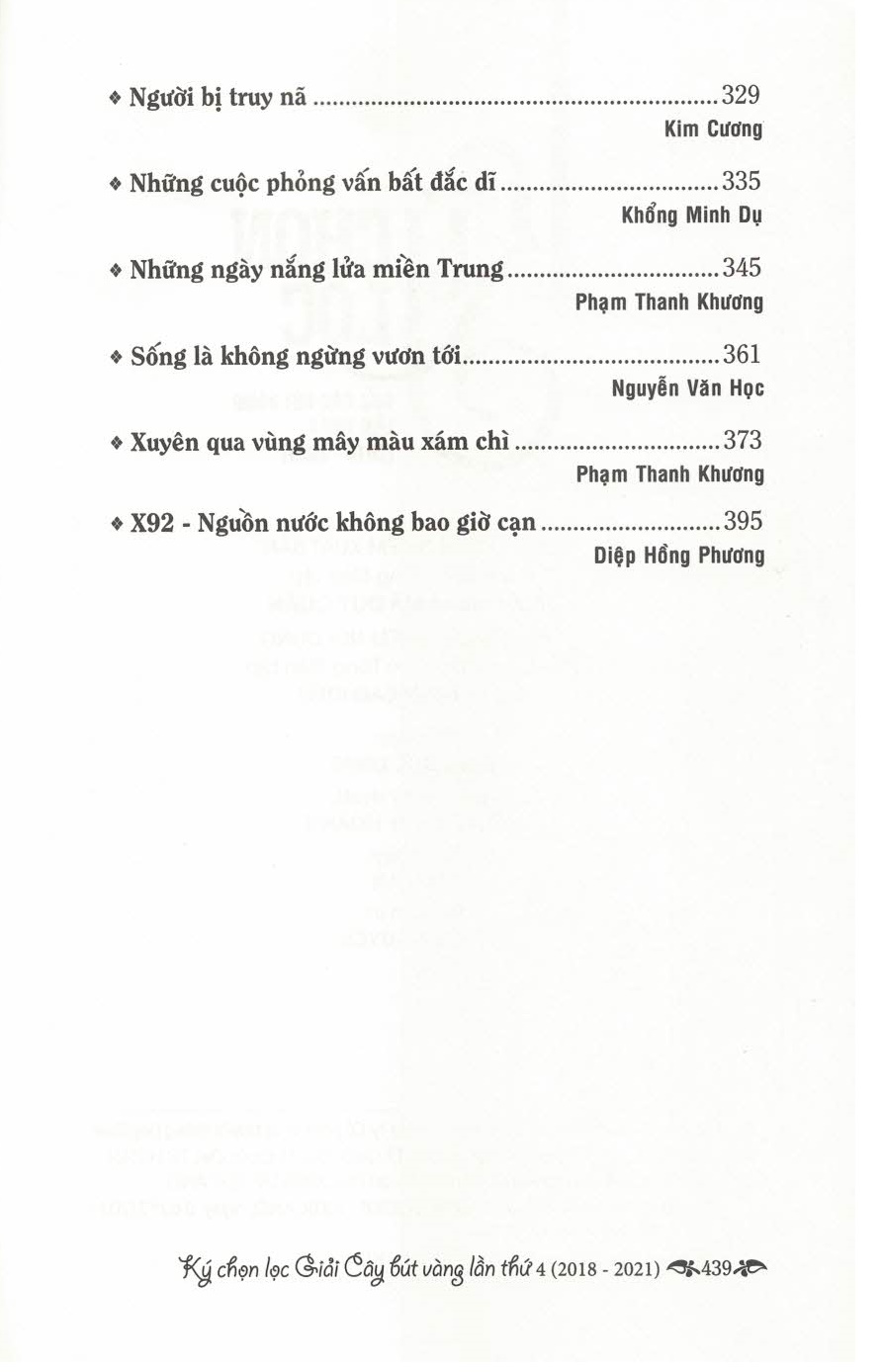 Ký chọn lọc - Giải Cây Bút Vàng lần thứ 4