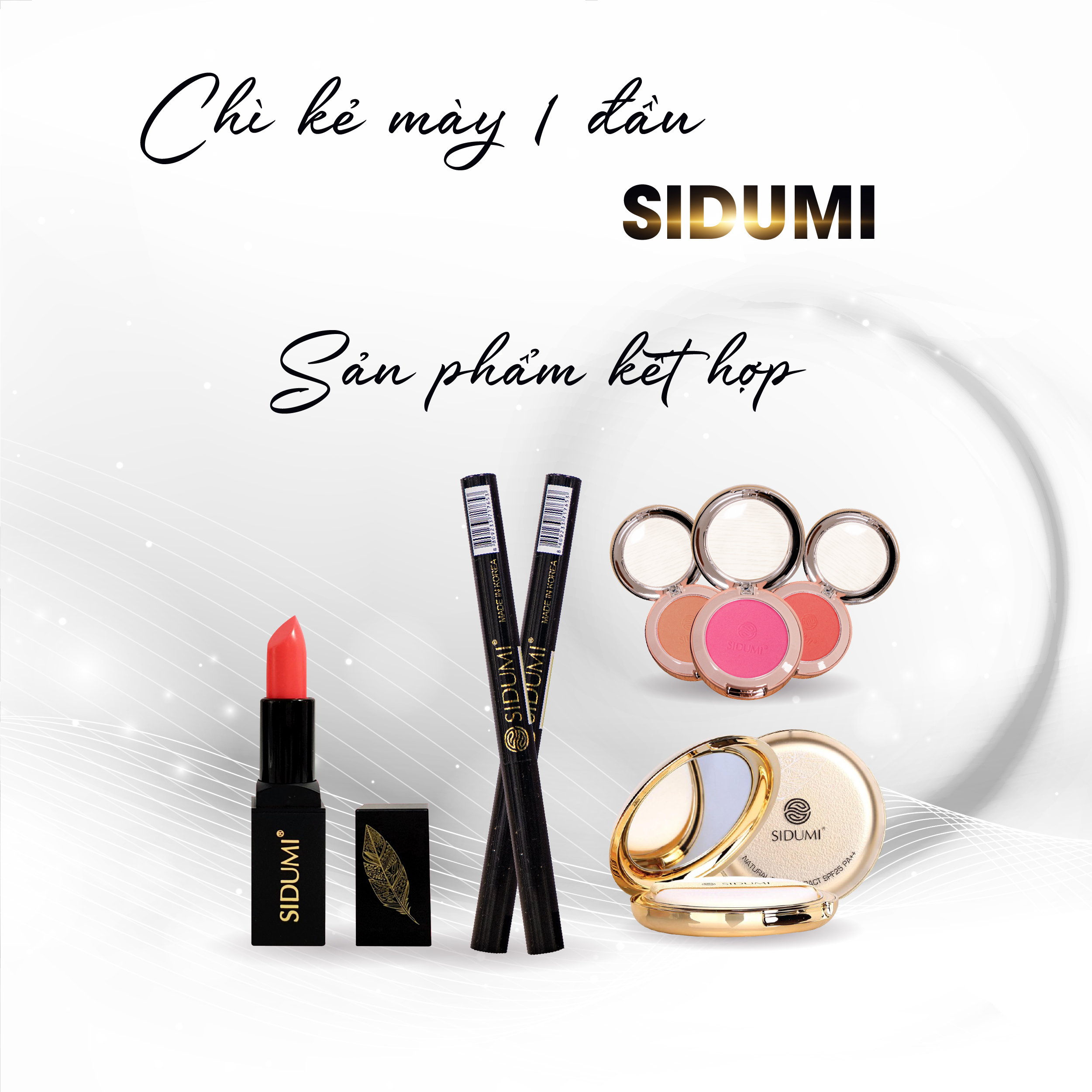Chì kẻ mày phẩy sợi Sidumi lâu trôi chính hãng Hàn Quốc SDM CM322