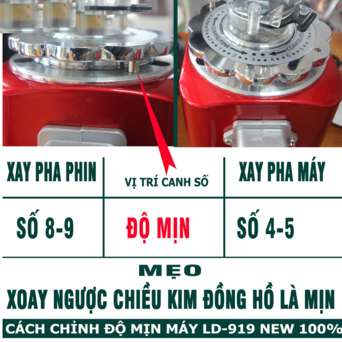 Máy xay cà phê chuyên dụng L-Beans SD-919L - ĐỎ - HÀNG NHẬP KHẨU