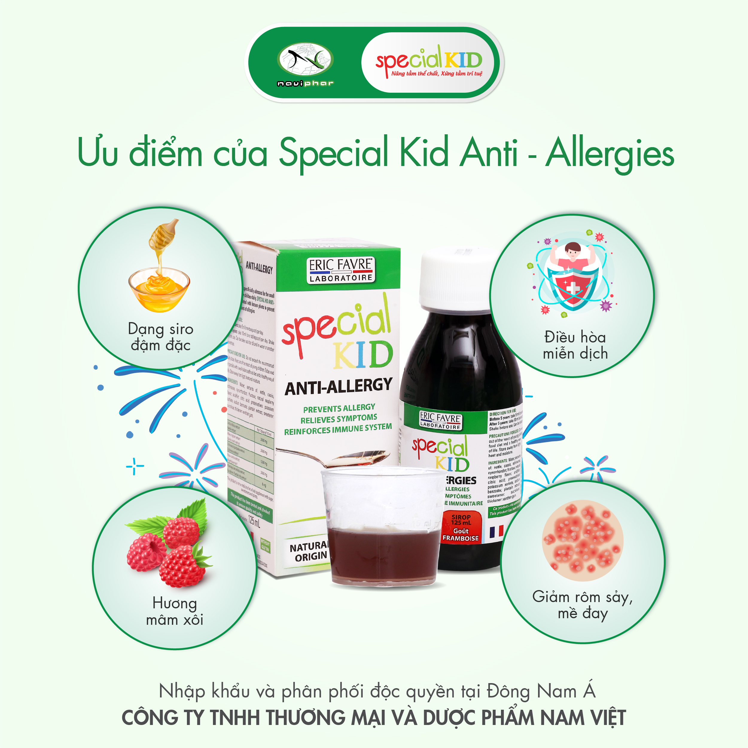 TPBVSK Special Kid Anti-Allergies - Hỗ trợ làm giảm các triệu chứng của dị ứng mẩn ngứa, nổi mề đay (125ml) [Siro – Nhập khẩu Pháp]