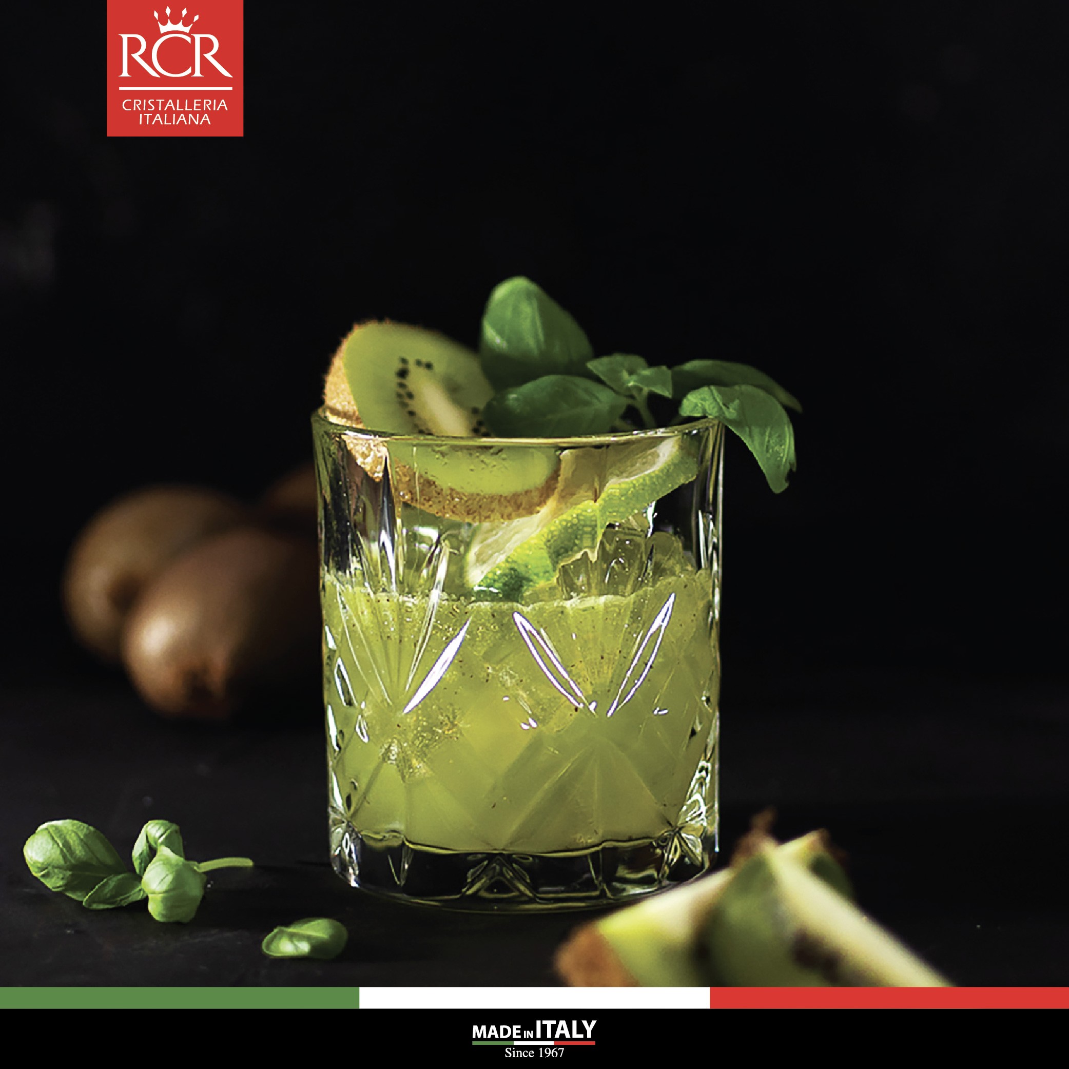 Ly Dof/ Ly Rock Uống Rượu Mạnh, Cocktail Thuỷ Tinh Pha Lê Không Chì Ý RCR Crystal – Melodia Dof Tumbler 240ml