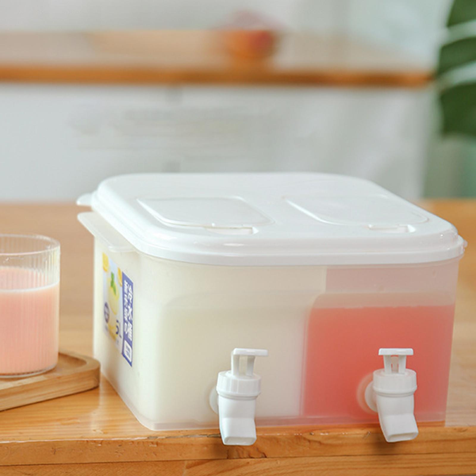 5L Beverage Dispenser Water Drink Bucket With Lid and Faucet Refrigerator