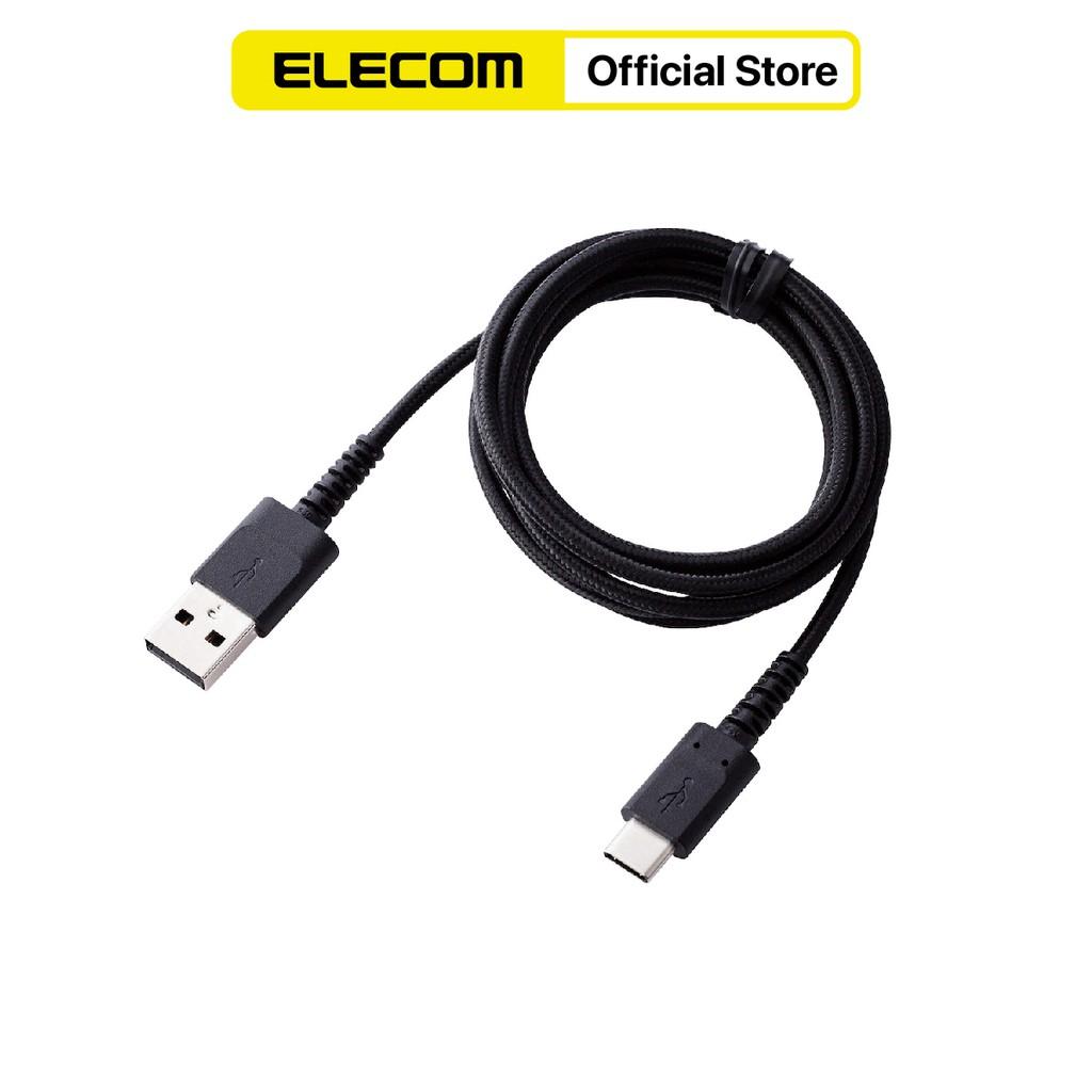 Cáp sạc chuẩn Type-C bọc nylon 1.2M Elecom MPA-ACS12N - Hàng chính hãng