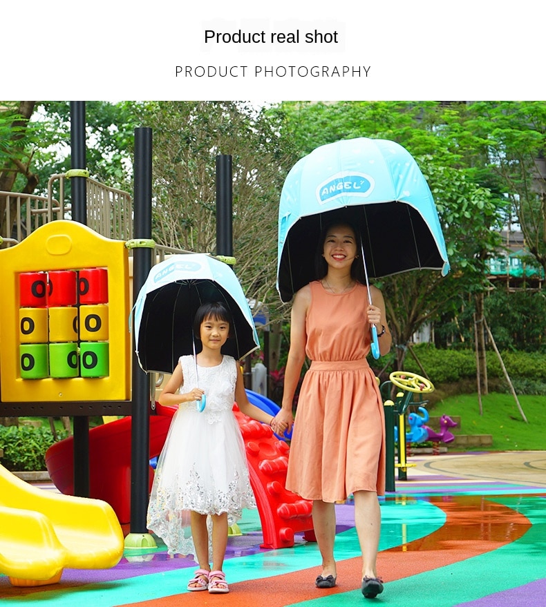 Ô dù họa tiết hoạt hình dễ thương Cartoon Helmet Sun Umbrella Kids