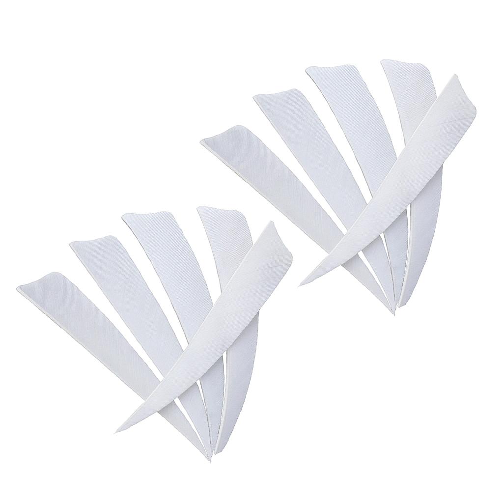 12Pcs 3 inch Feather Arrow Vane Fletchings for DIY Arrow Archery Bow White