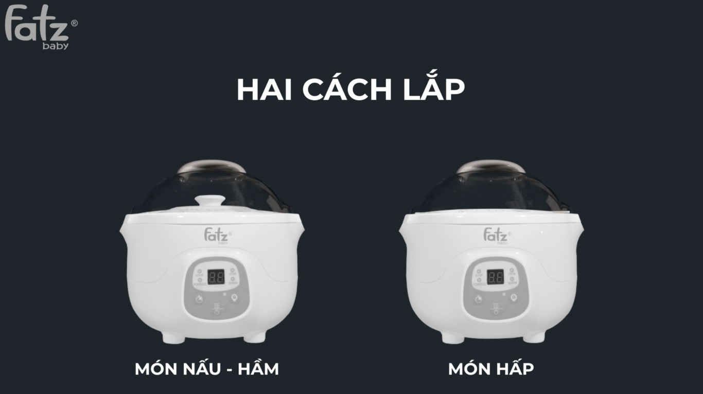 Nồi hầm cách thuỷ thông minh Fatzbaby 0.7L - STEW 1 - FB9107ZT