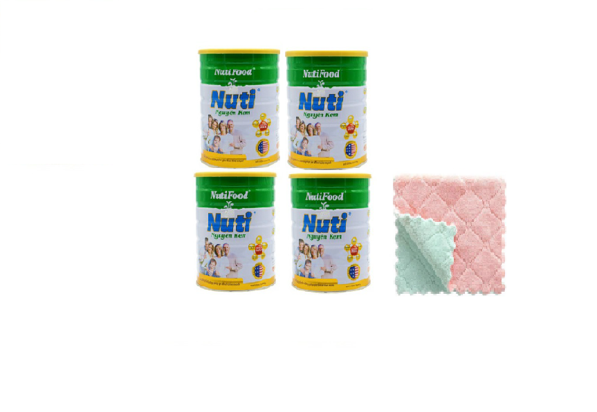 Sữa bột NGUYÊN KEM-Hãng Nutifood-Giành cho cả gia đình-> Tăng ngay khăn lau đa năng mềm mịn