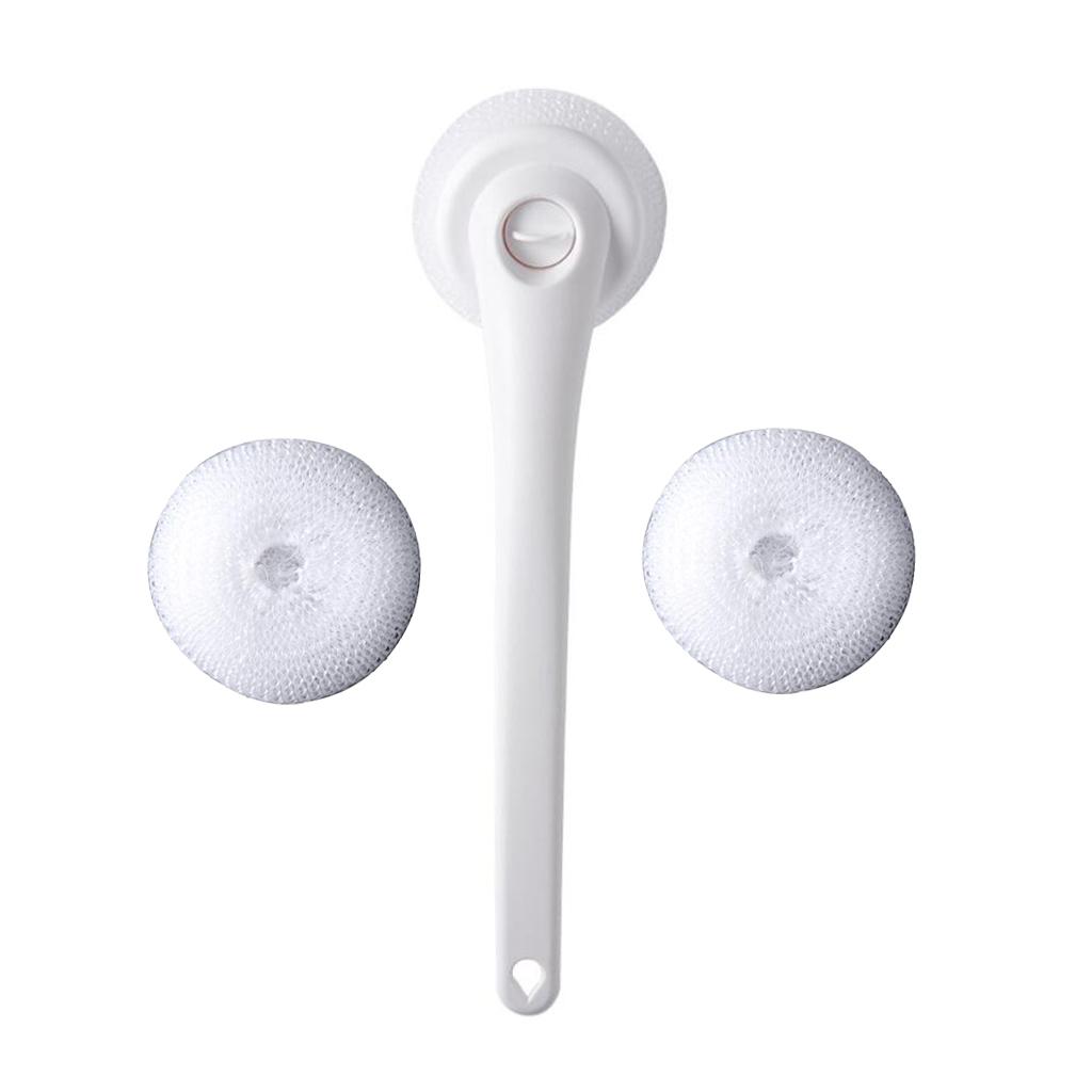 Dish Pan Pot Sponge Brush Cleaner Tool Kitchen Cleaning Scrubber White