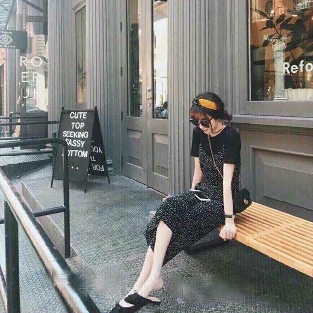 ️SET YẾM BI NHÍ KÈM ÁO THUN ĐEN️CỰC YÊU GIÁ CHỈ 200K  set quần yếm bi xinh iu phối áo thun xinh lắm nè cả nhà ơi,