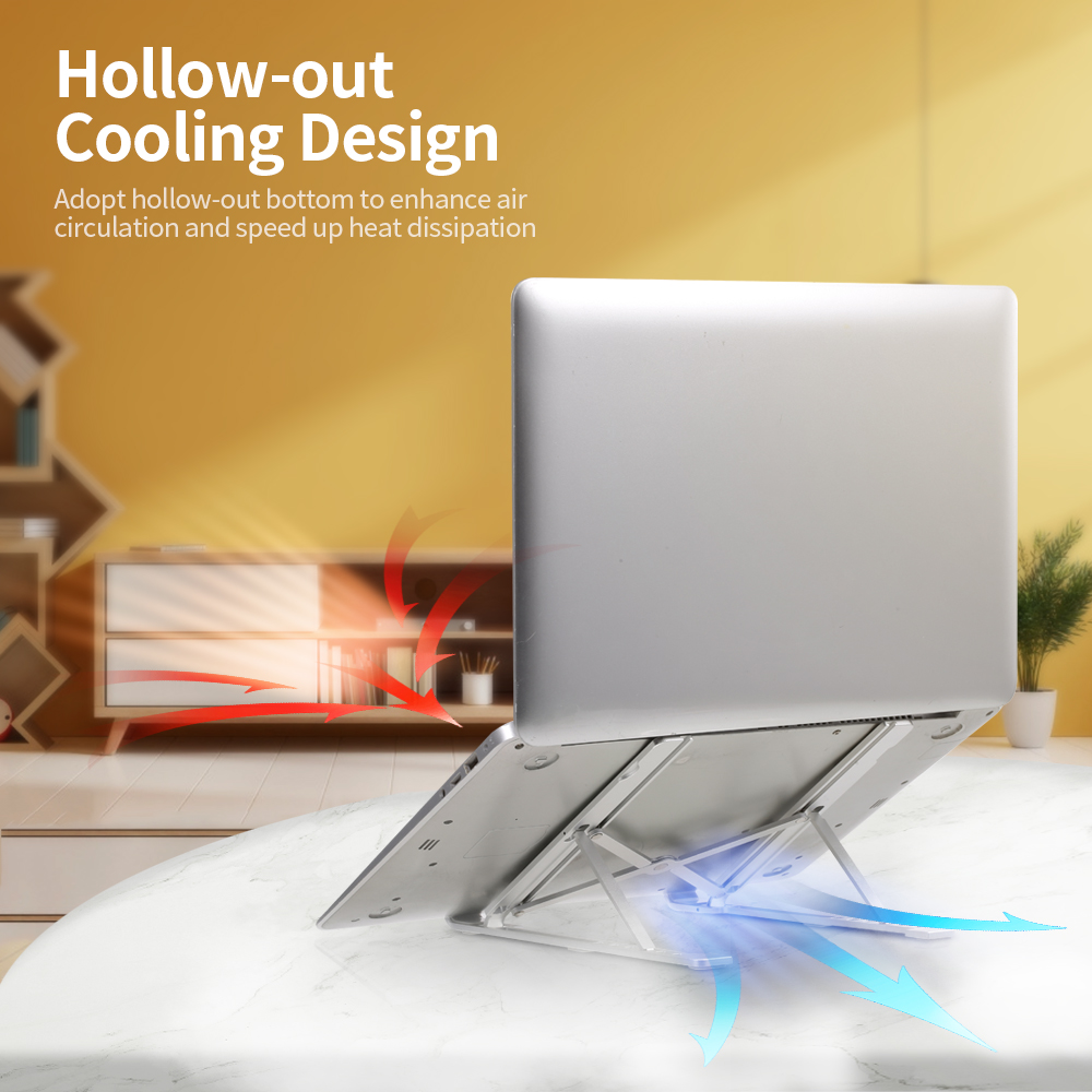 Chân đế máy tính xách tay có thể điều chỉnh độ cao 6 bậc hợp kim nhôm