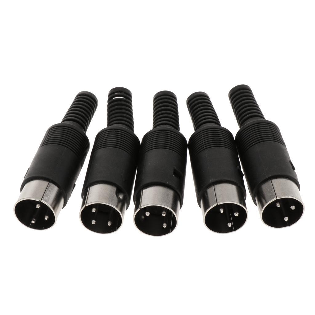 DIN Mini Pin Male Plug Audio Jack Connector for Keyboard/Mouse DIY 3 Pin