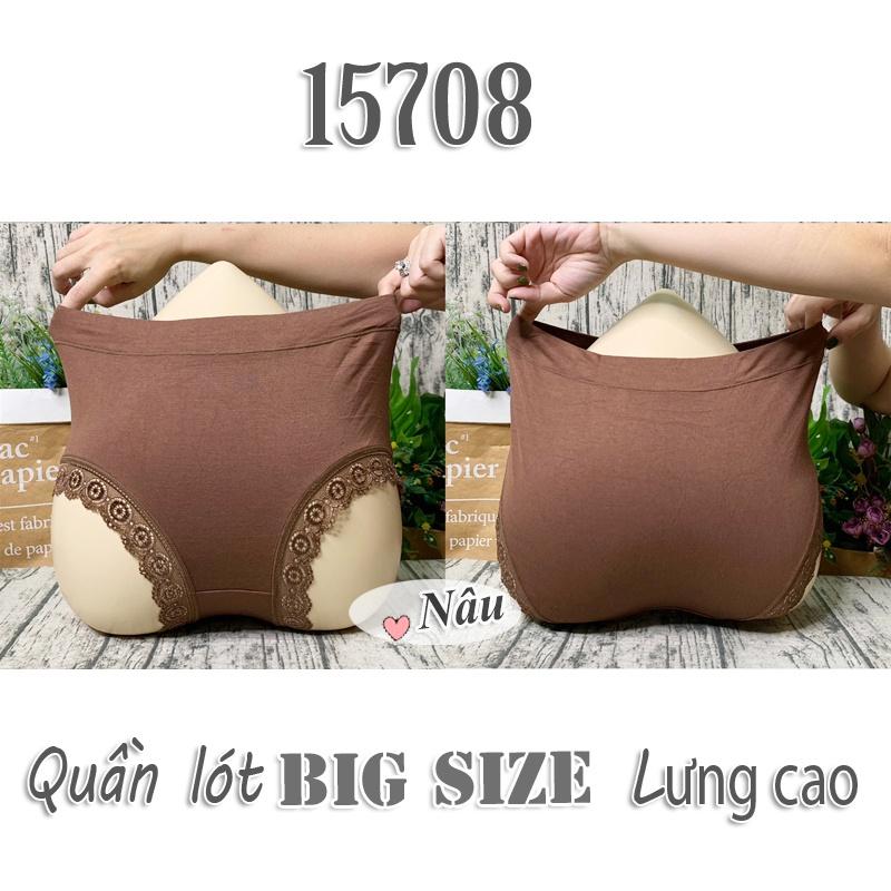 15708 Quần lót BIG SIZE lưng cao lai Ren