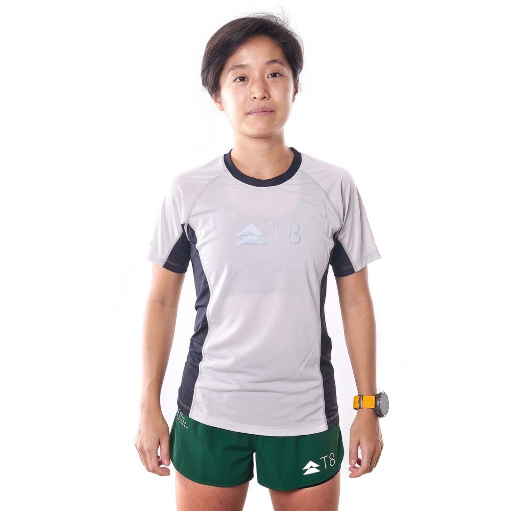 Áo Chạy Bộ Nữ T8 Iced Tee Women Platinum - Ghi Nhạt