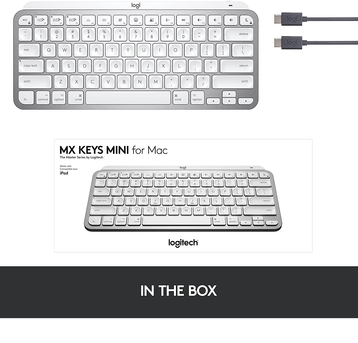 Bàn phím Logitech Mx Keys mini xám (for mac) - hàng chính hãng