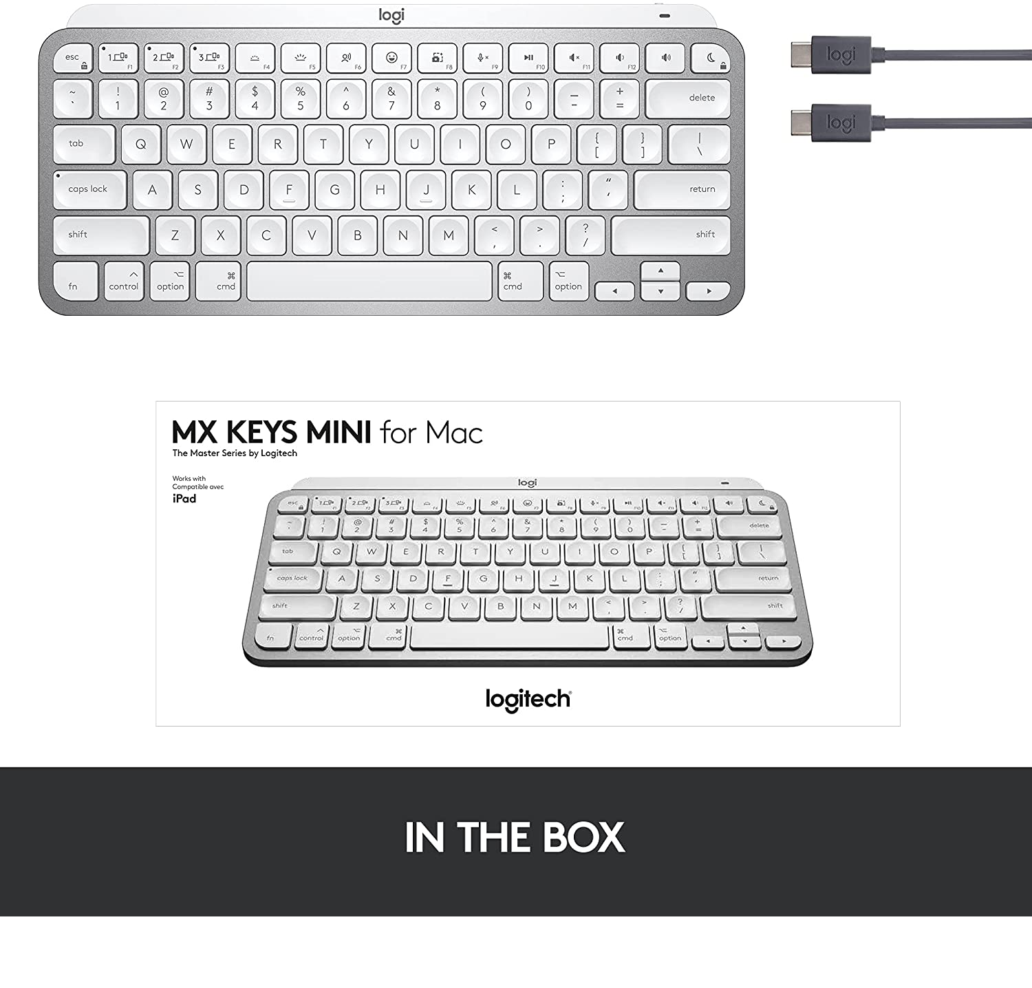 Bàn phím Logitech Mx Keys mini xám - hàng chính hãng