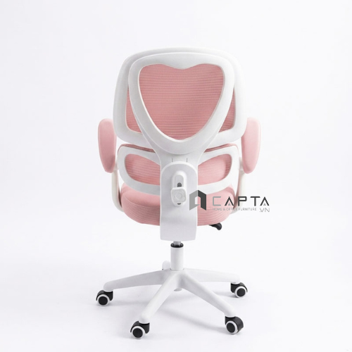 Ghế xoay học sinh màu hồng công thái học chống gù lưng chống cận thị CE03004-M Nội thất Capta