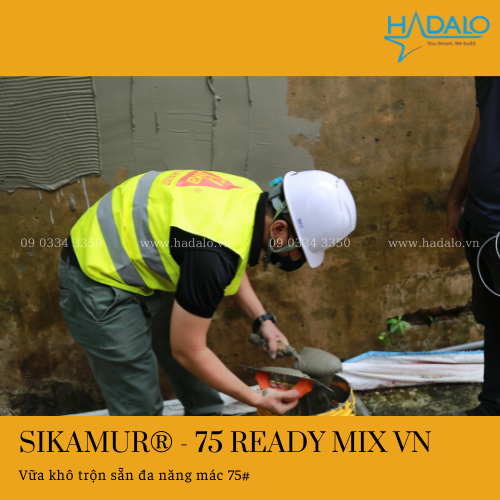 Vữa xây tô trộn sẵn SikaMur 75 Ready Mix VN – Mác 75