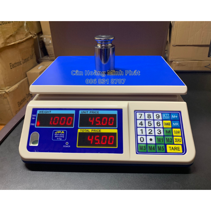 Cân tính giá JADEVER 30kg JPA_Cân tính tiền JPA Nhật Bản