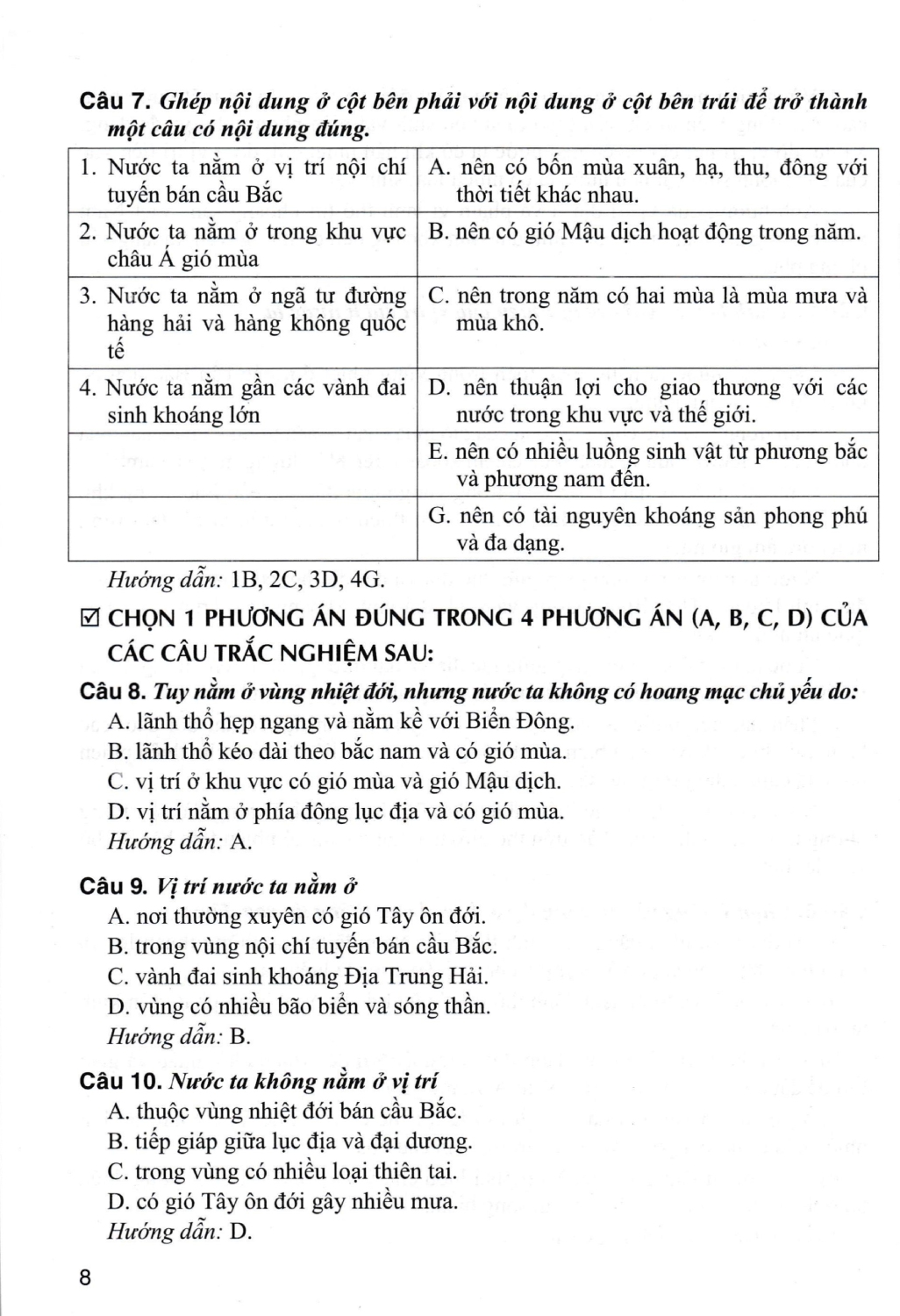 Câu Hỏi Và Bài Tập Bồi Dưỡng Học Sinh Giỏi Địa Lí 8 (Dùng Chung Cho Các Bộ SGK Hiện Hành) (HA)