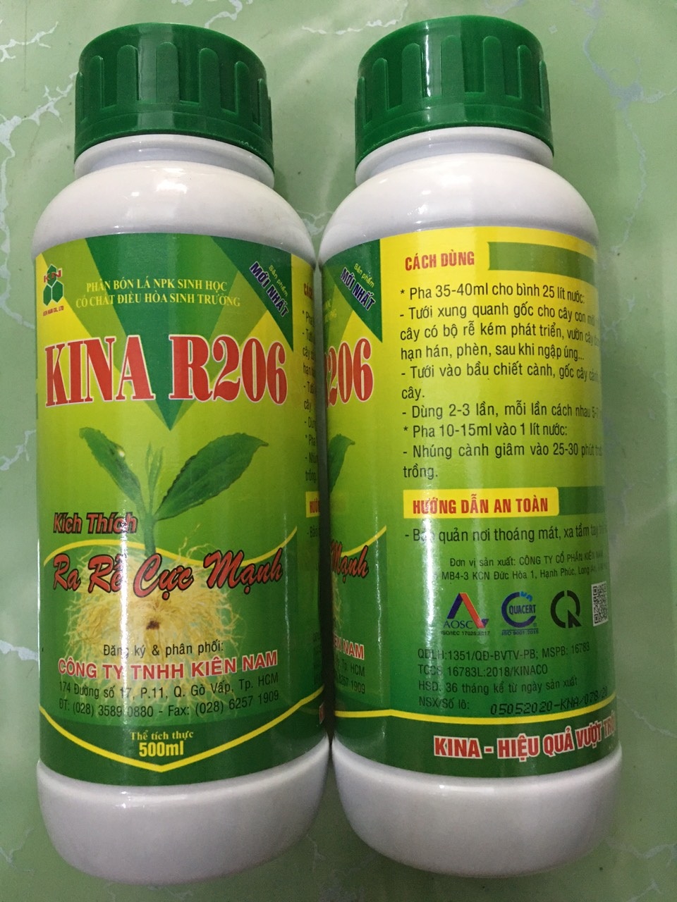 Phân bón lá sinh học KINA R206 Kích Rễ Cực Mạnh Chai 500ml