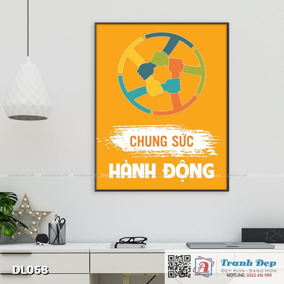 Tranh động lực trang trí văn phòng làm việc - Chung sức hành động - DL068