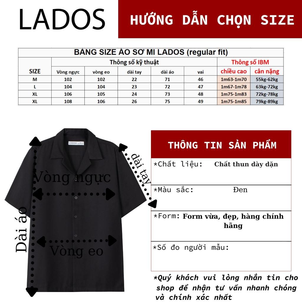 Áo sơ mi nam ngắn tay cổ vest cao cấp không nhăn LADOS-8109 thời trang, dễ phối đồ