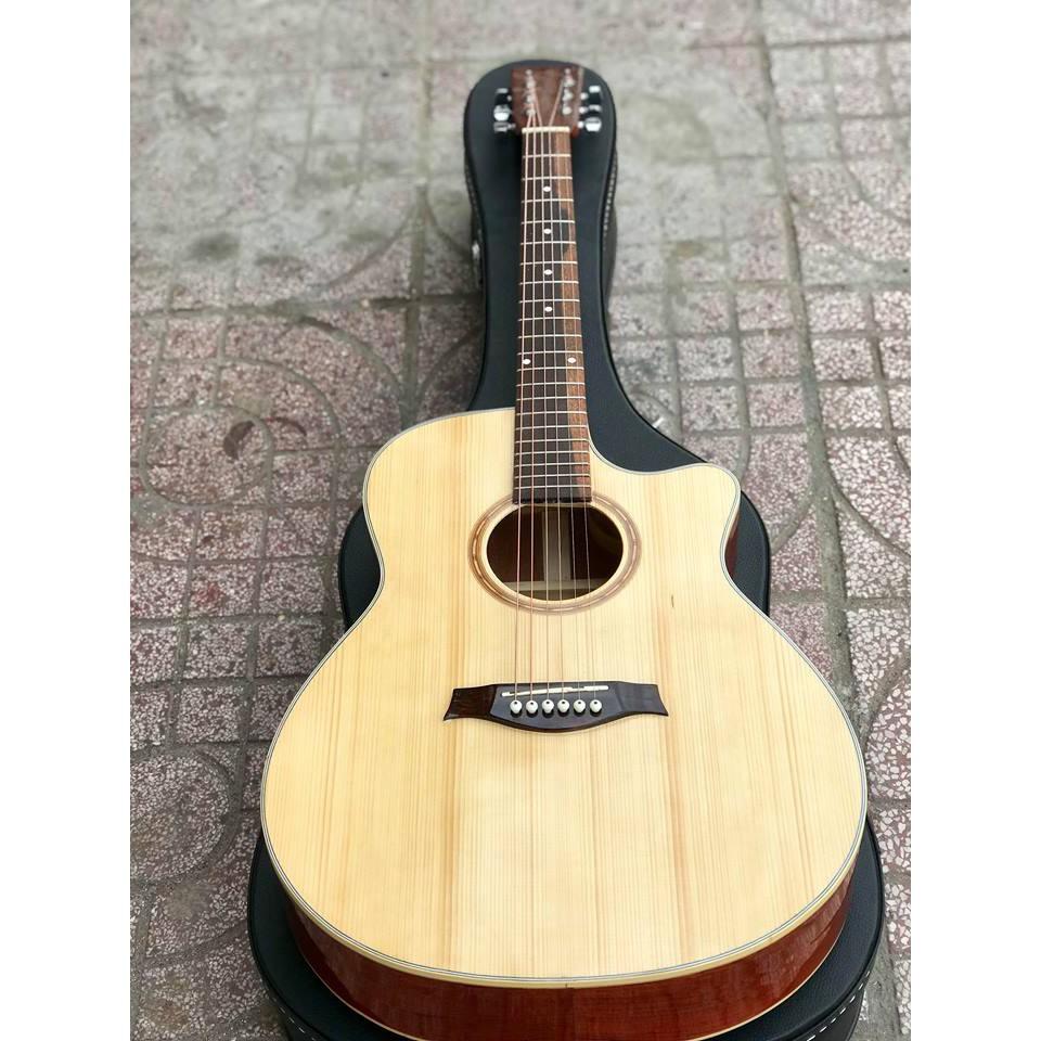 Combo Đàn guitar HD-11SV (bao da cao cấp 3 lớp capo phím gẩy dán chống trầy )