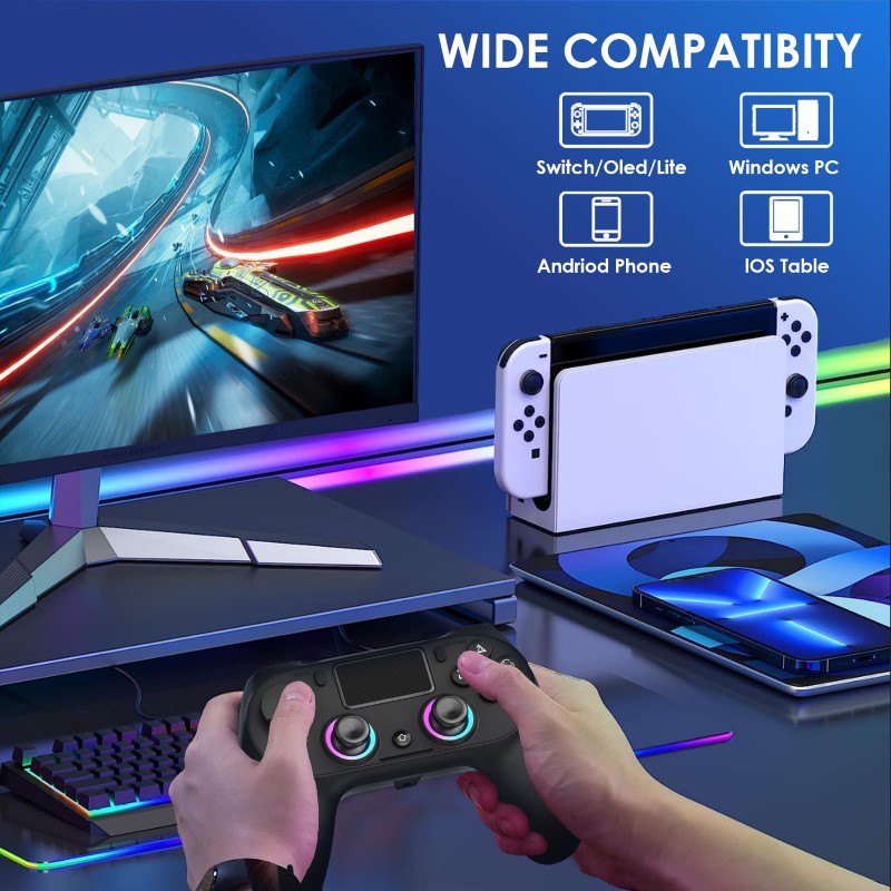 Gamepad Tay Game Không dây Bluetooth CM58 hall effect cho máy tính - điện thoại - máy tính bảng hàng nhập khẩu