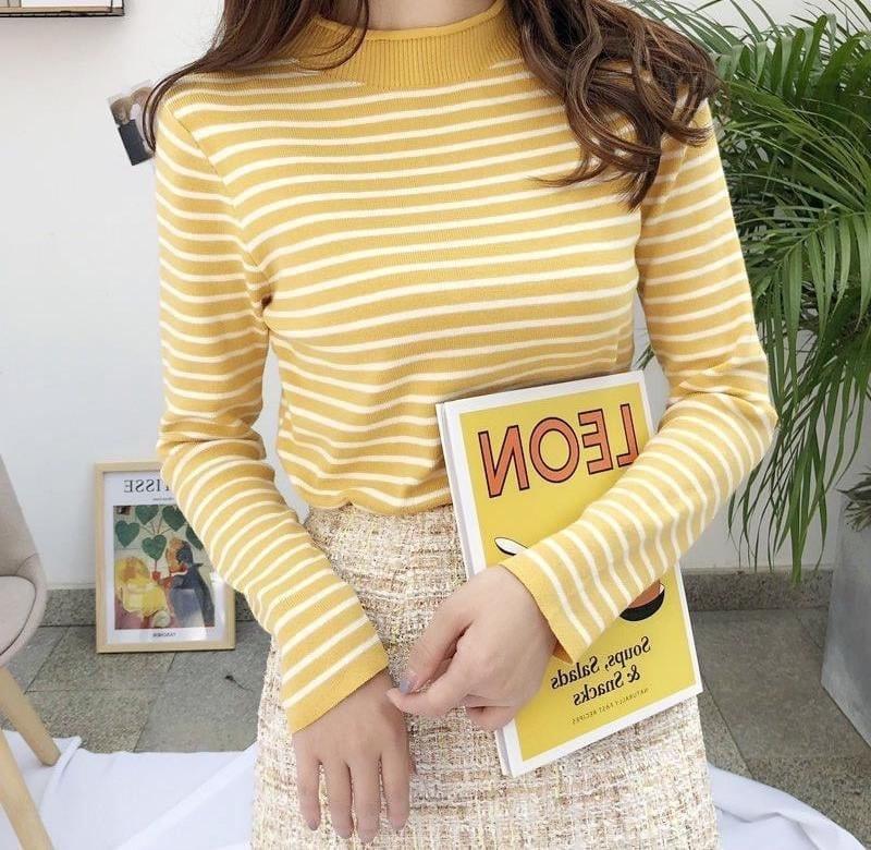 ÁO LEN KẺ SỌC NGANG CHO NỮ