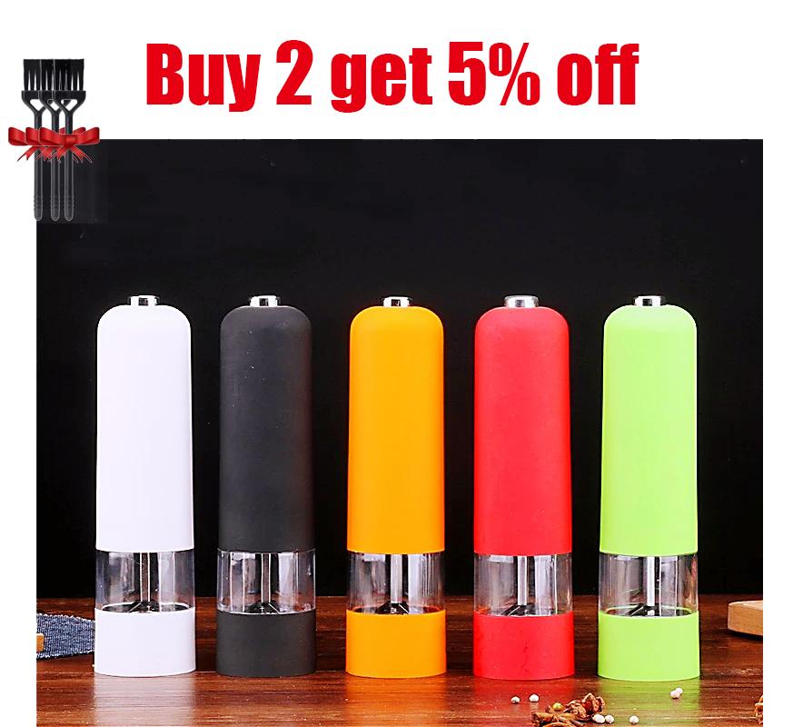 Điện Cối Xay Tiêu Tự Động Muối Tiêu Máy Xay Có Đèn Led Điều Chỉnh Coarseness Cho Gia Vị Nhà Bếp Và Tiện Ích