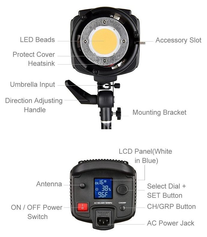 Bộ 2 đèn led Godox SL-100W Hàng Chính Hãng