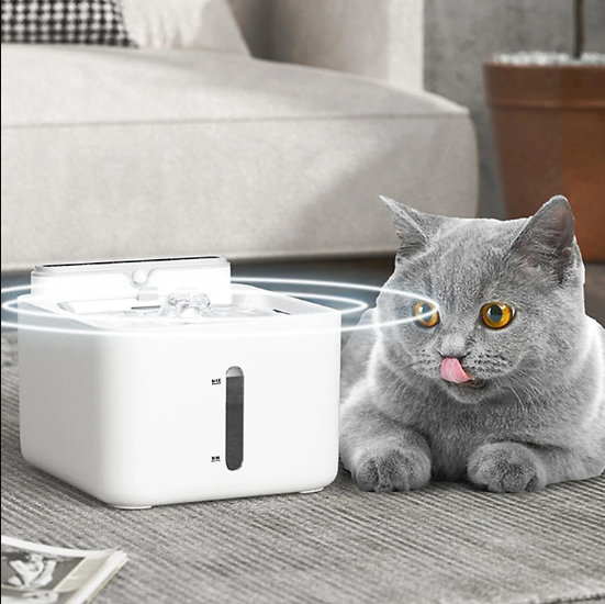 Máy Lấy Nước Tự Động cho Chó Mèo Cảm Biến Hồng Ngoại Tự động GO PET Fresh Water 3L pin sạc tích hợp
