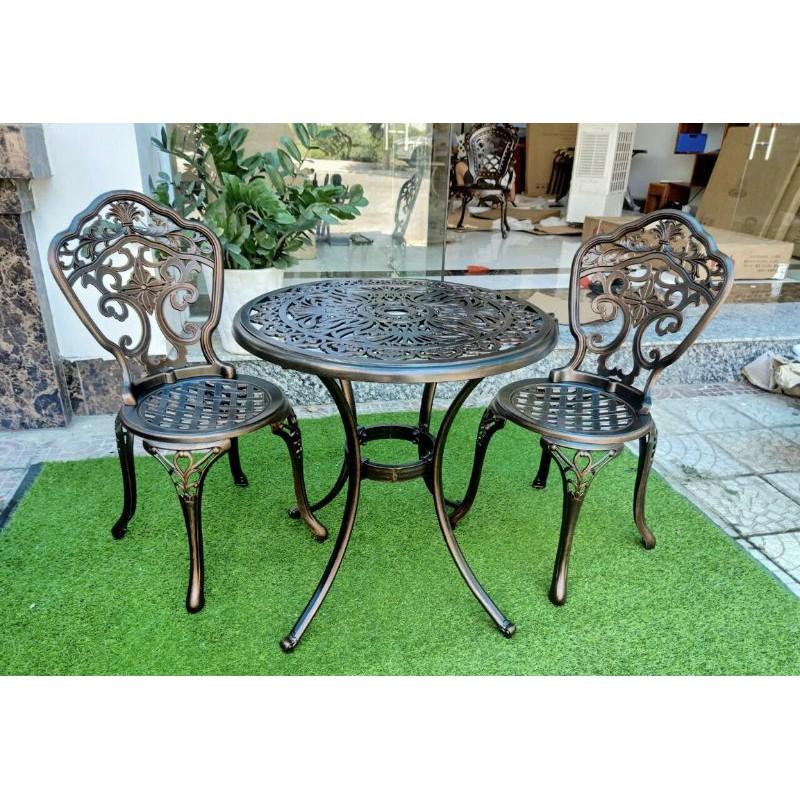 Bộ bàn ghế nhôm đúc sân vườn cao cấp