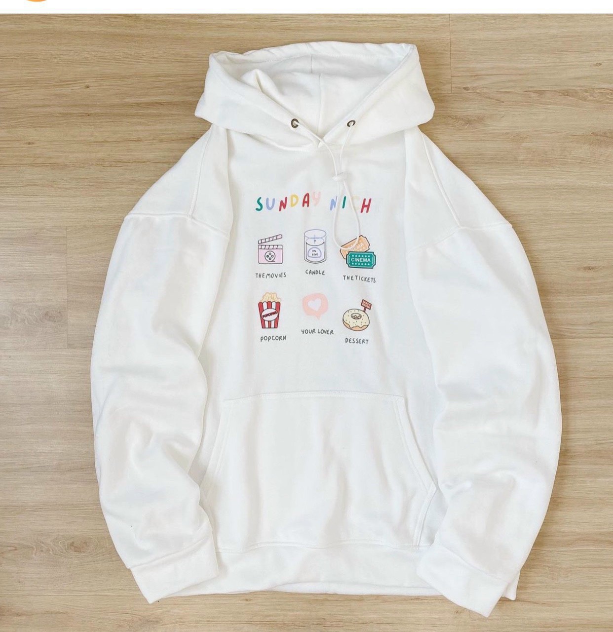 Áo nỉ hoodie unisex Homies liền mũ có túi in hình SUNDAY, ÁO HOODIE SWEETIE SUNDAYNIGHT, Áo Hoodie Unisex Cho Các Cặp Đôi - Áo Tay Phồng - Nón Hai Lớp (Video Shop Tự Quay + Ảnh Thật)