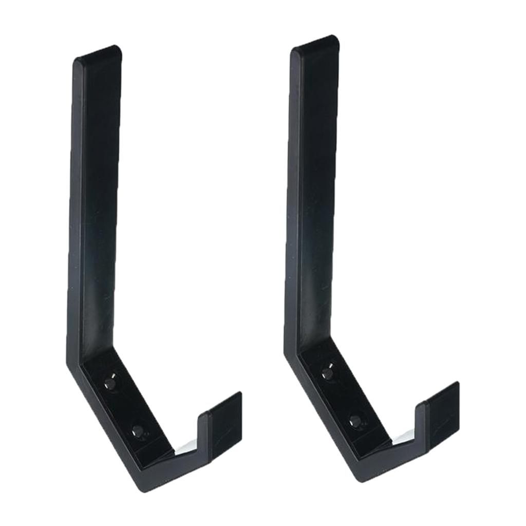 1Pairs Helmet Holder Hook Wall Mount Coat Hook Jacket Storage Rack Black