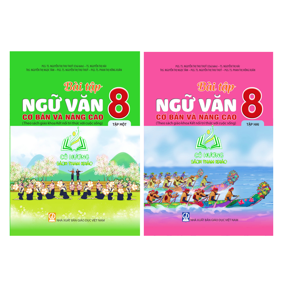 Sách - Combo 4 cuốn Bài tập Toán + tiếng việt 8 cơ bản và nâng cao - tập 1 + 2