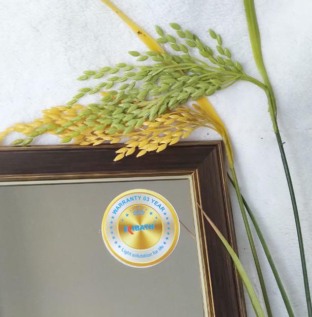 Gương soi Kibath vân gỗ KB128