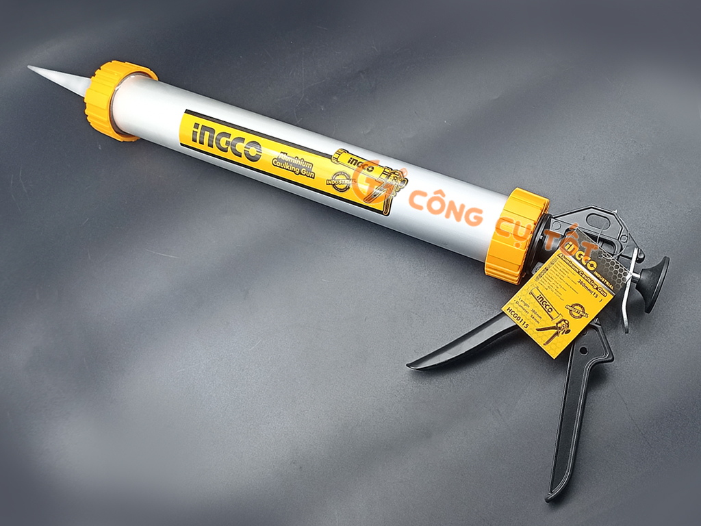 Dụng cụ bơm silicon ống nhôm Ø54 x 380mm Ingco HCG0115
