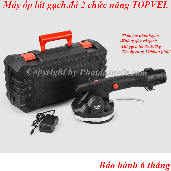 Máy ốp lát gạch hai chức năng TOPVEL V7 dùng pin 12V-2 Pin